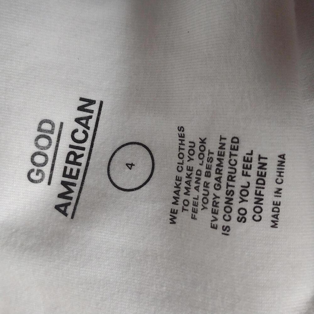 NWT Good American Women's White/Ribbed Bodysuit Size 4 - Picture 9 of 10